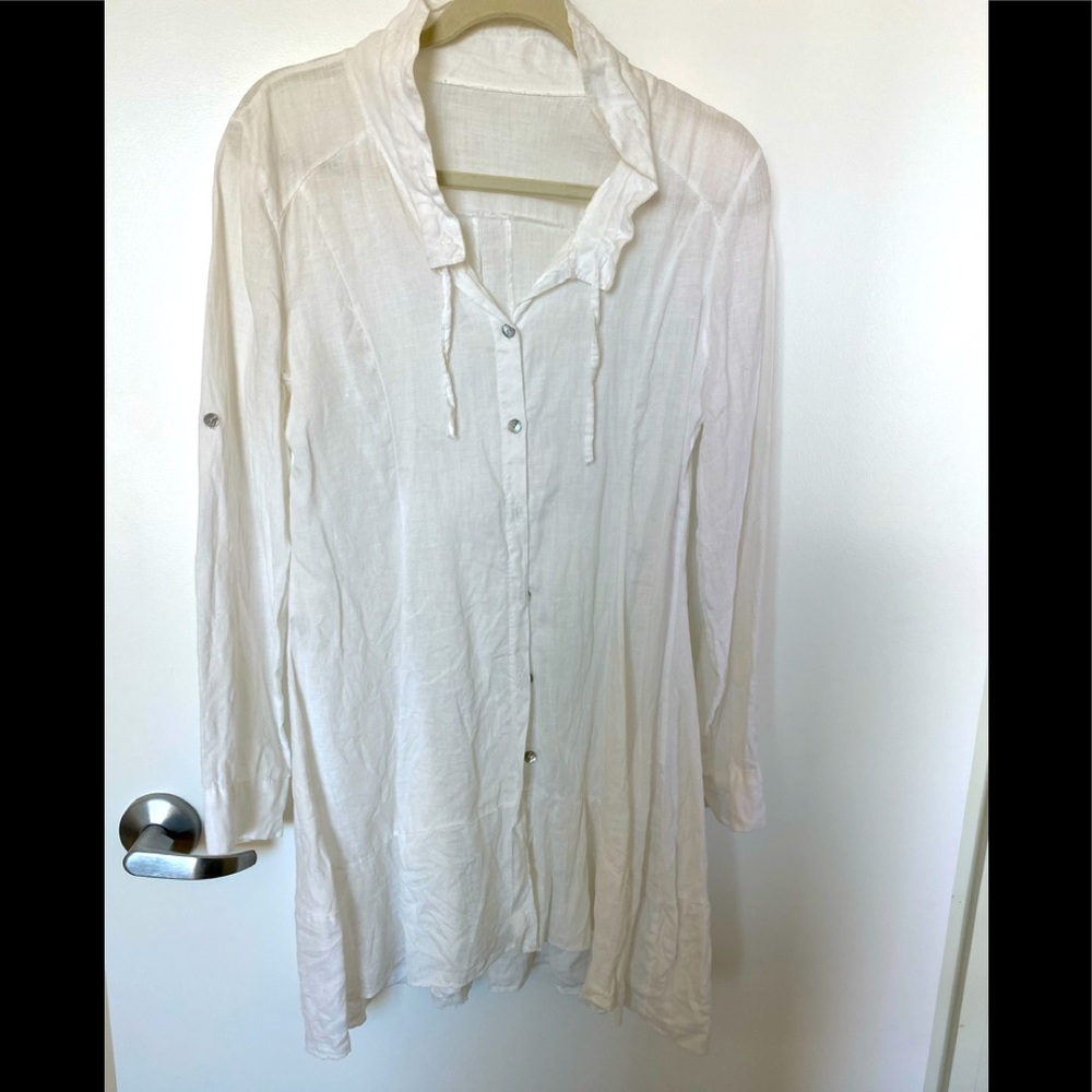 White linen top